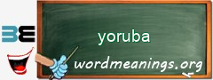 WordMeaning blackboard for yoruba